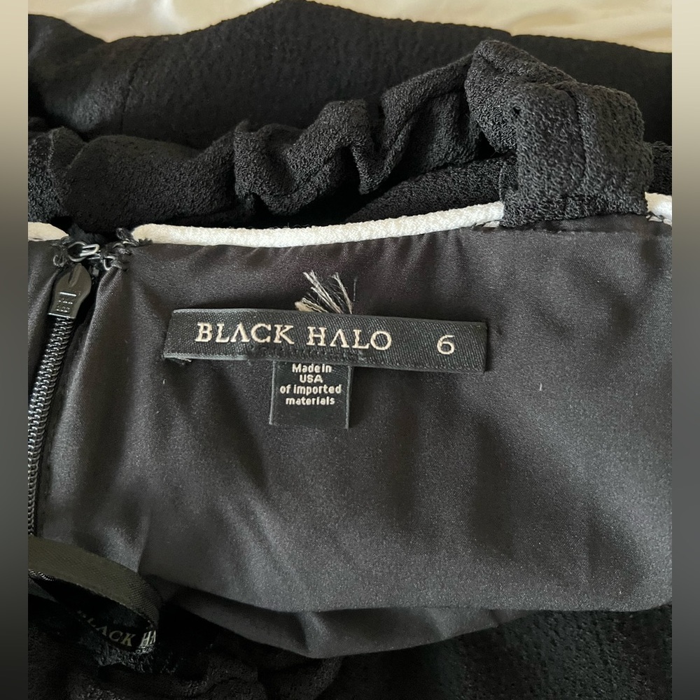 Black Halo Merrick Wide-Leg Jumpsuit Size 6 - Picture 5 of 7